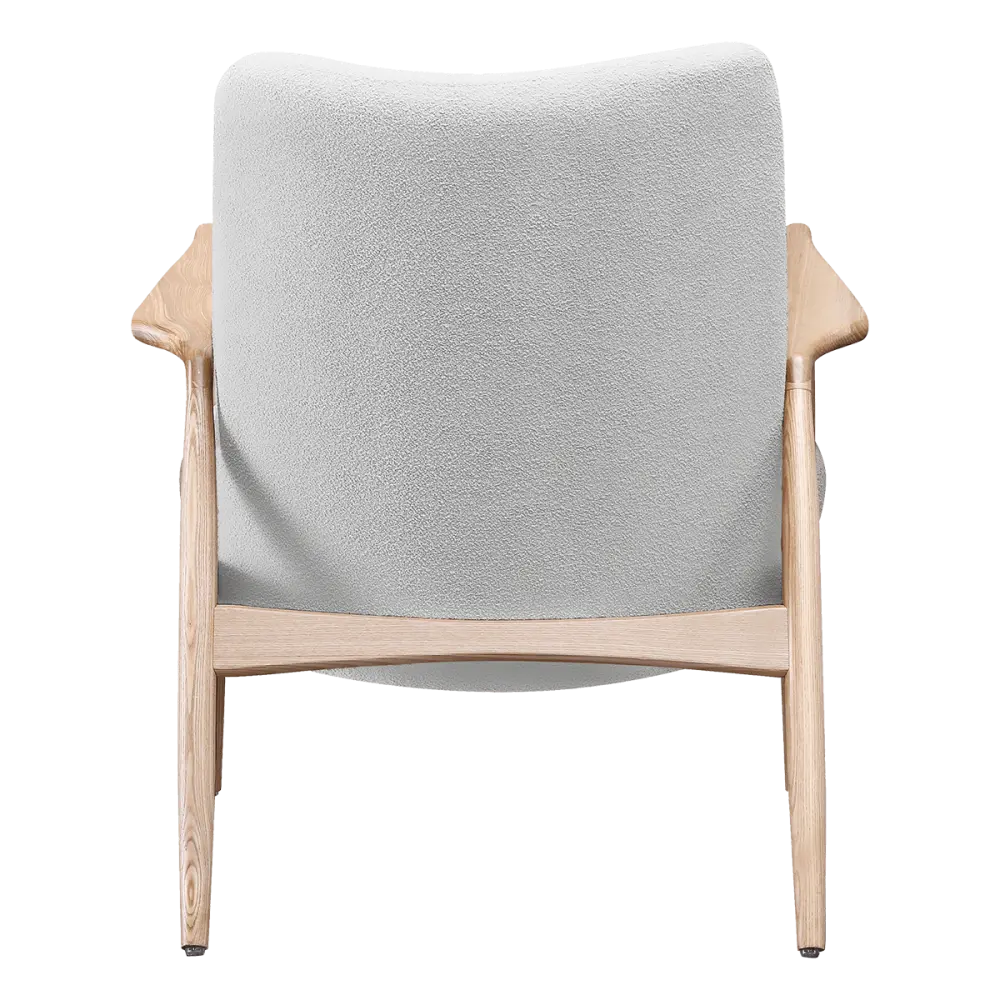 Cavel Flyder Scandinavische Lounge Chair Teddy Wit Essen