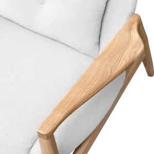 Cavel Flyder Scandinavische Lounge Chair Teddy Wit Essen