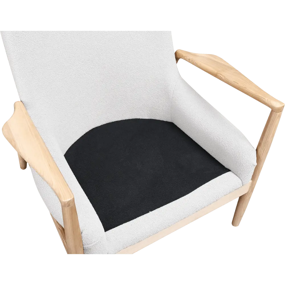Cavel Flyder Scandinavische Lounge Chair Teddy Wit Essen