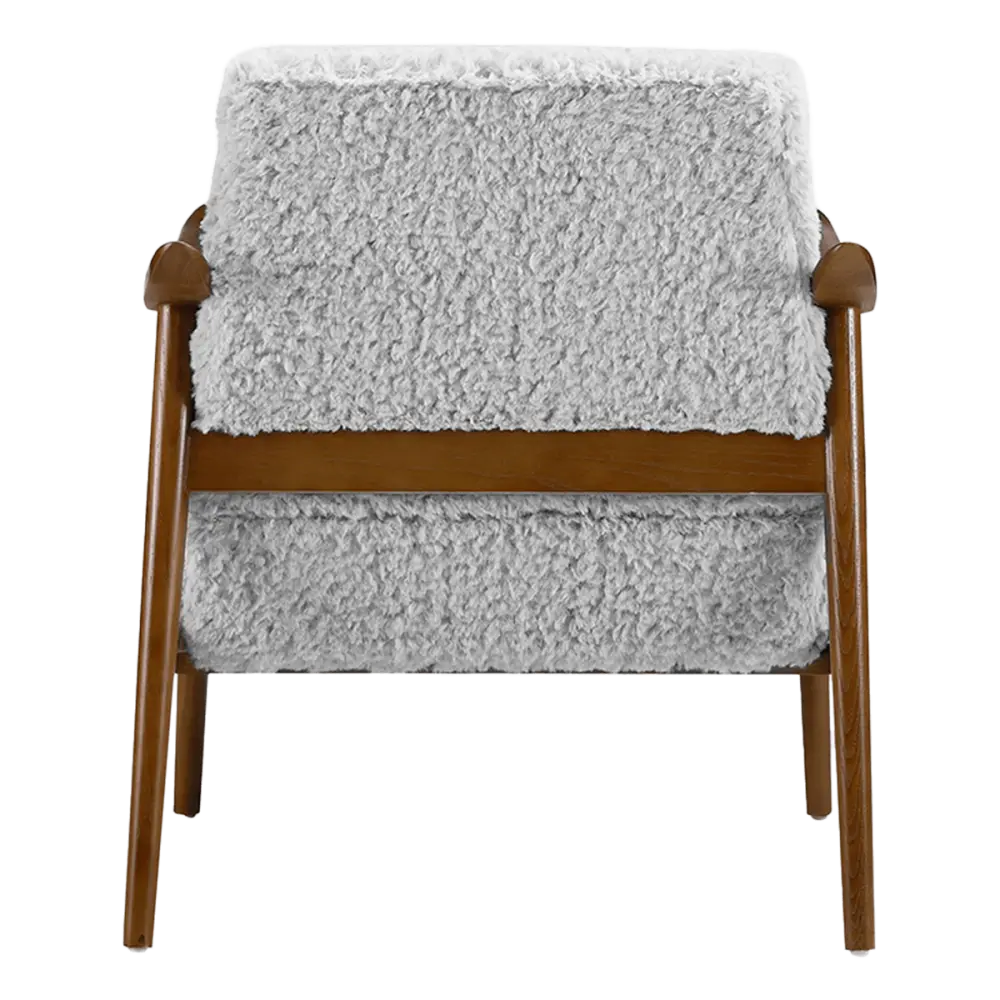 Cavel Hezel Scandinavische Lounge Chair Teddy Wit Walnoot