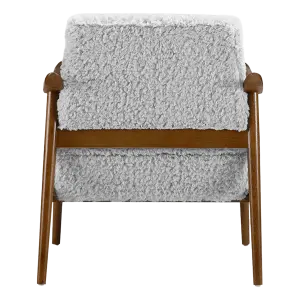 Cavel Hezel Scandinavische Lounge Chair Teddy Wit Walnoot