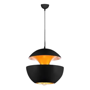 Hanglamp Peach | Mat Zwart / Goud