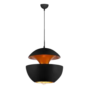 Hanglamp Peach | Mat Zwart / Goud