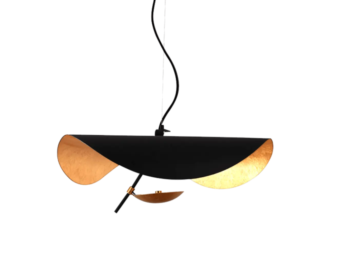 Hanglamp Gulf | Mat Zwart / Goud