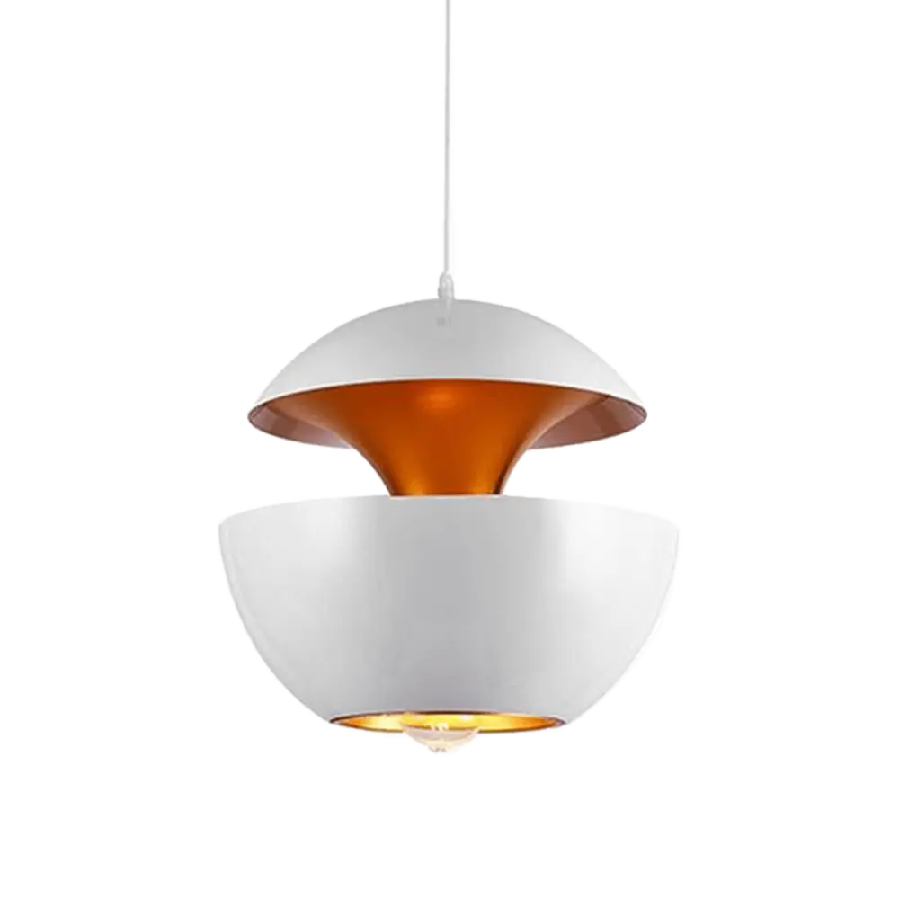 Hanglamp Peach | Mat Wit / Goud