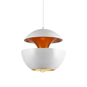 Hanglamp Peach | Mat Wit / Goud
