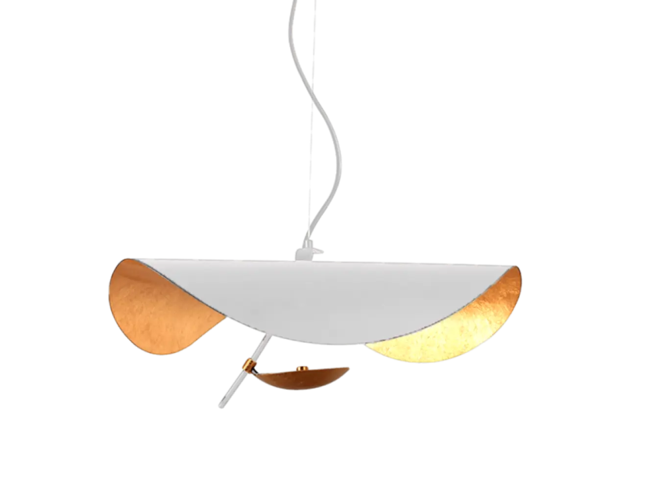Hanglamp Gulf | Mat Wit / Goud