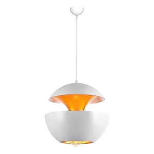 Hanglamp Peach | Mat Wit / Goud