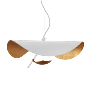 Hanglamp Gulf | Mat Wit / Goud