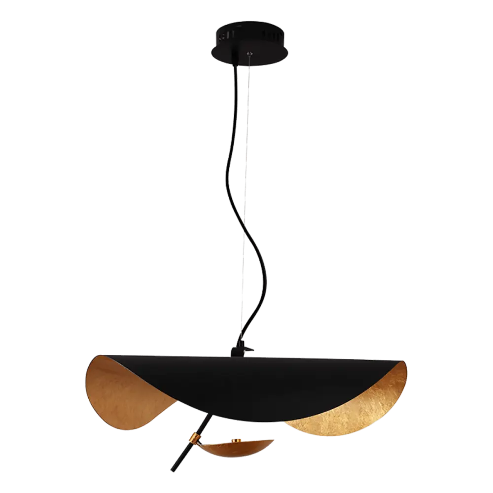Hanglamp Gulf | Mat Zwart / Goud