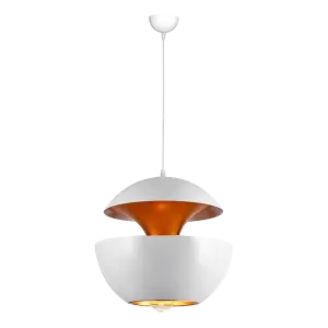 Hanglamp Peach | Mat Wit / Goud