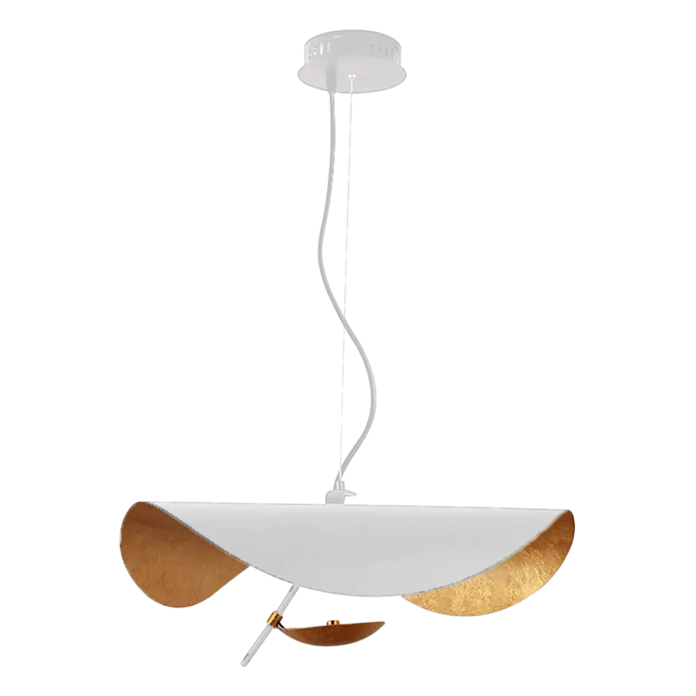 Hanglamp Gulf | Mat Wit / Goud