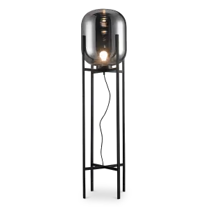 Vloerlamp Bowl Smoky | Zwart