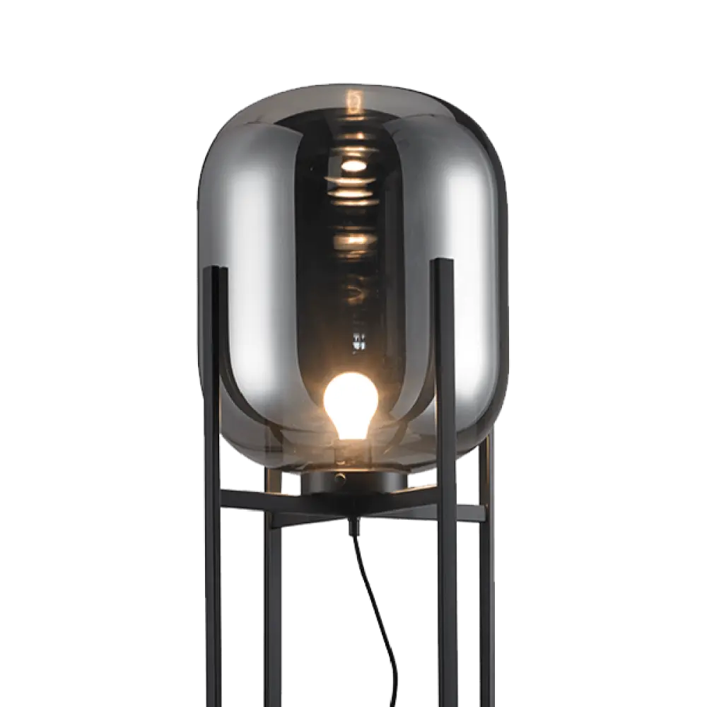Vloerlamp Bowl Smoky | Zwart