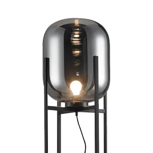 Vloerlamp Bowl Smoky | Zwart