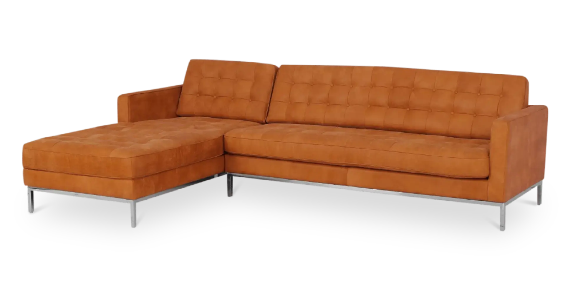 Italo Hoekbank Vintage Cognac Leer (Hoek Rechts)