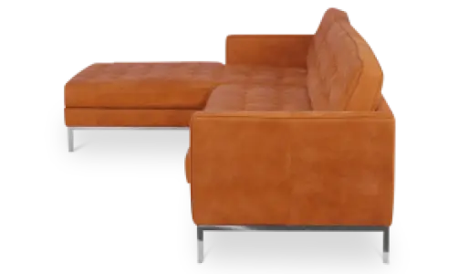 Italo Hoekbank Vintage Cognac Leer (Hoek Rechts)