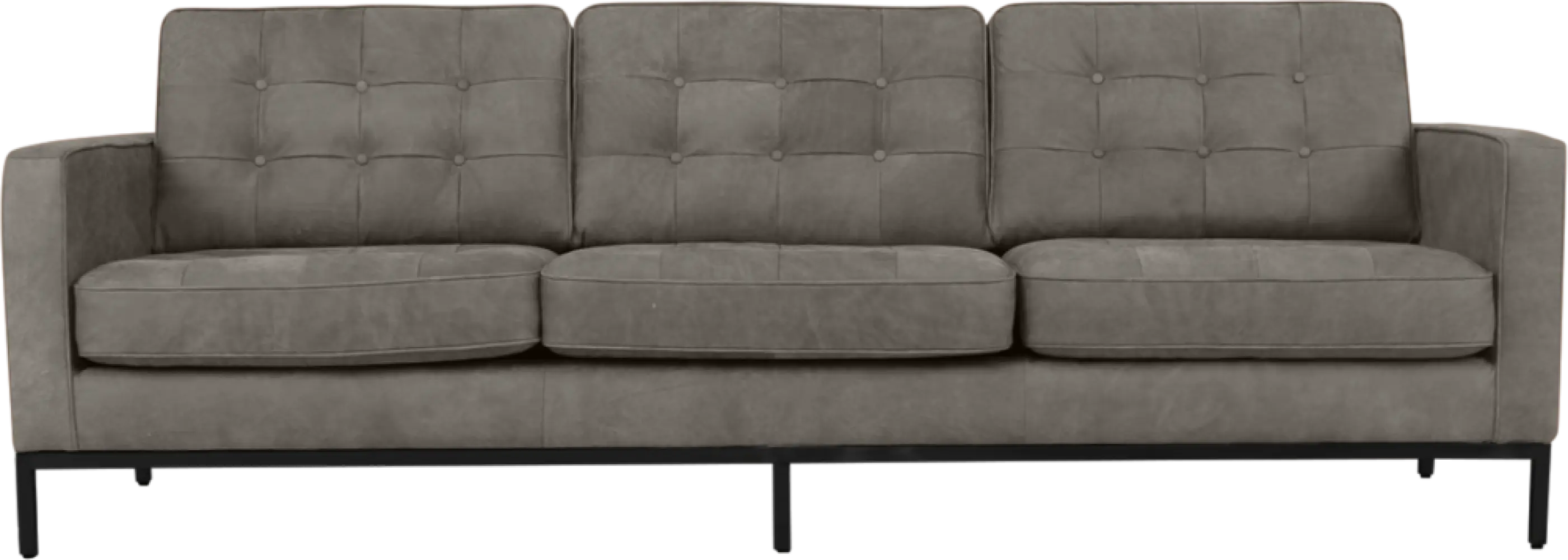 Italo Drie Zits Elegant Silver Grey Velvet