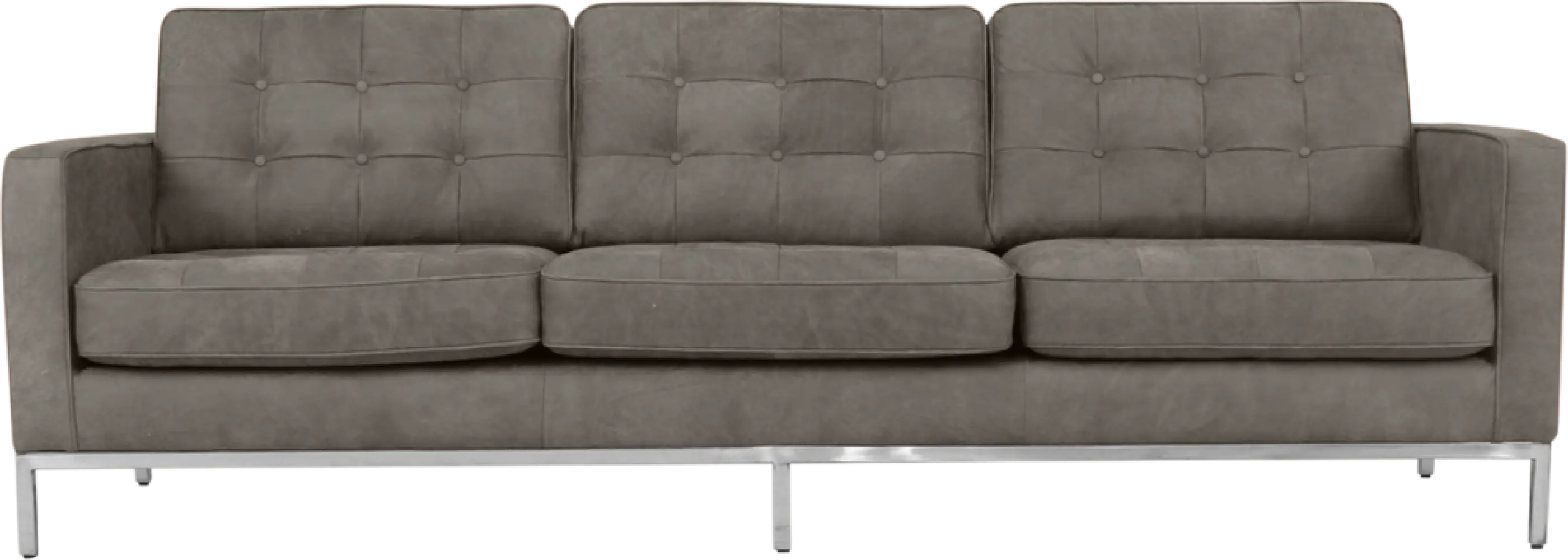Italo Drie Zits Elegant Silver Grey Velvet