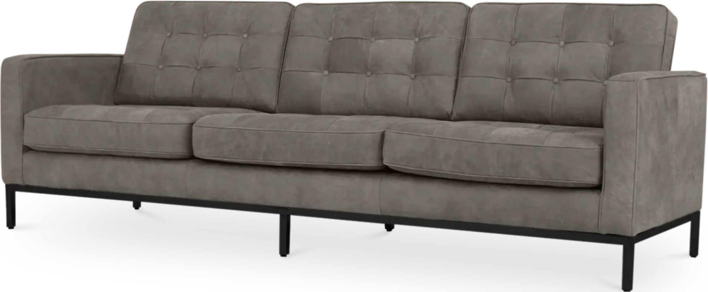 Italo Drie Zits Elegant Silver Grey Velvet