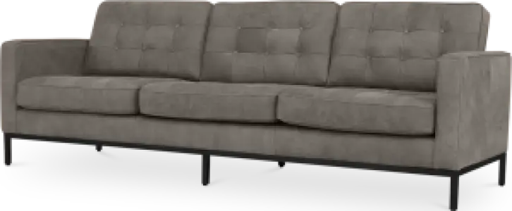 Italo Drie Zits Elegant Silver Grey Velvet