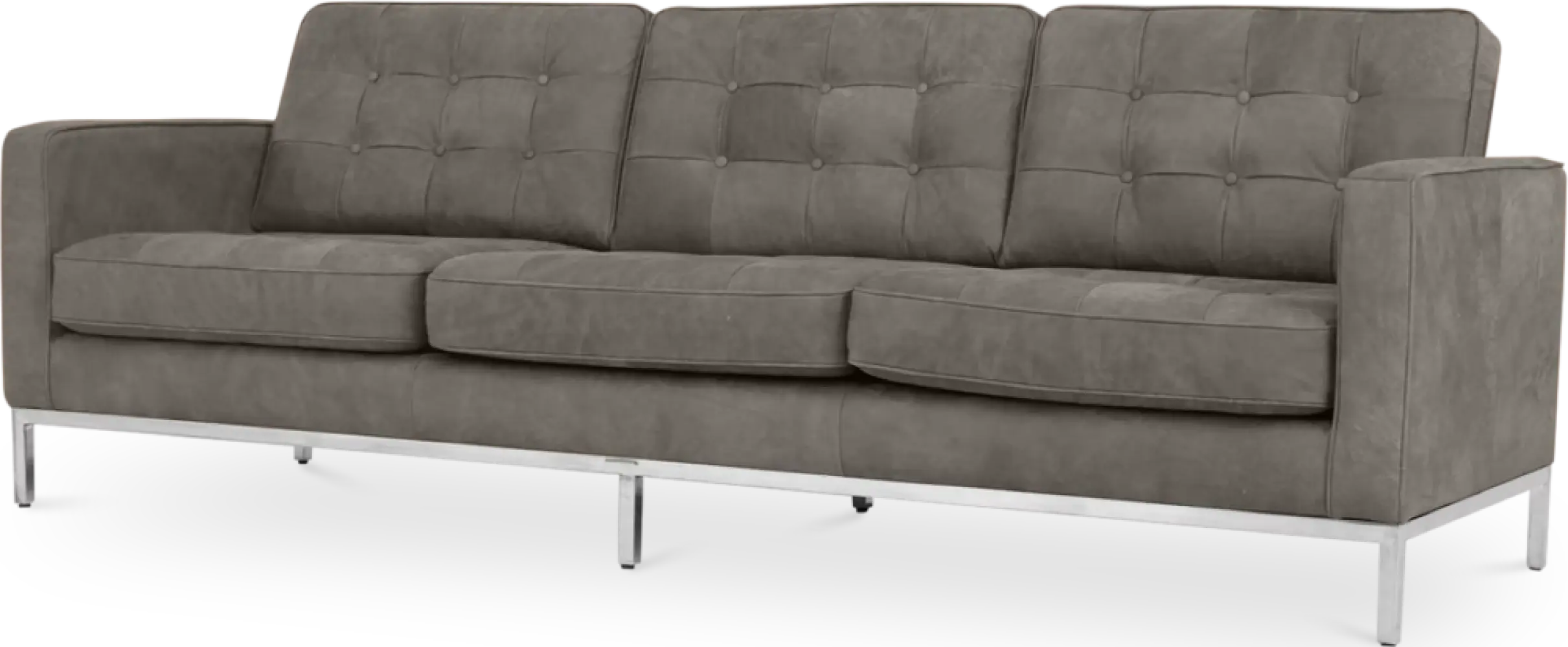 Italo Drie Zits Elegant Silver Grey Velvet