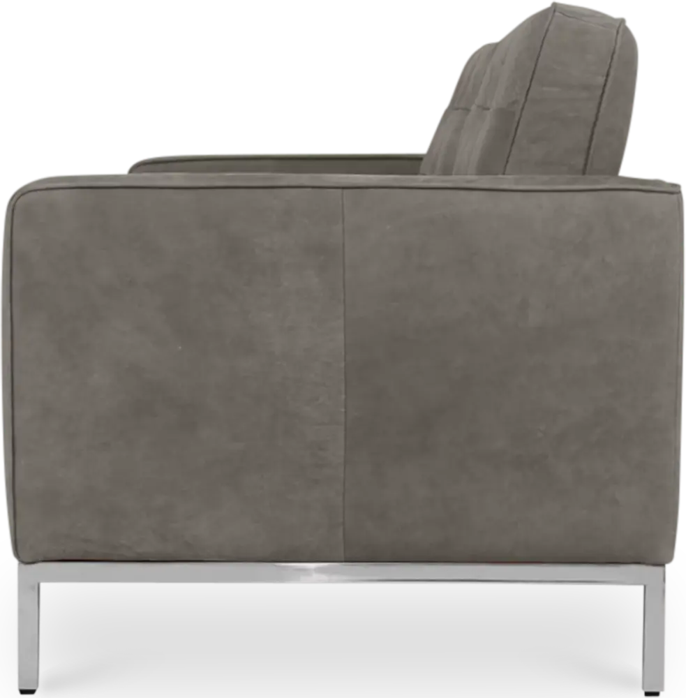 Italo Drie Zits Elegant Silver Grey Velvet