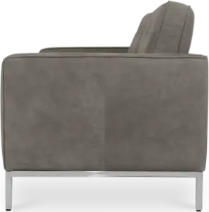 Italo Drie Zits Elegant Silver Grey Velvet