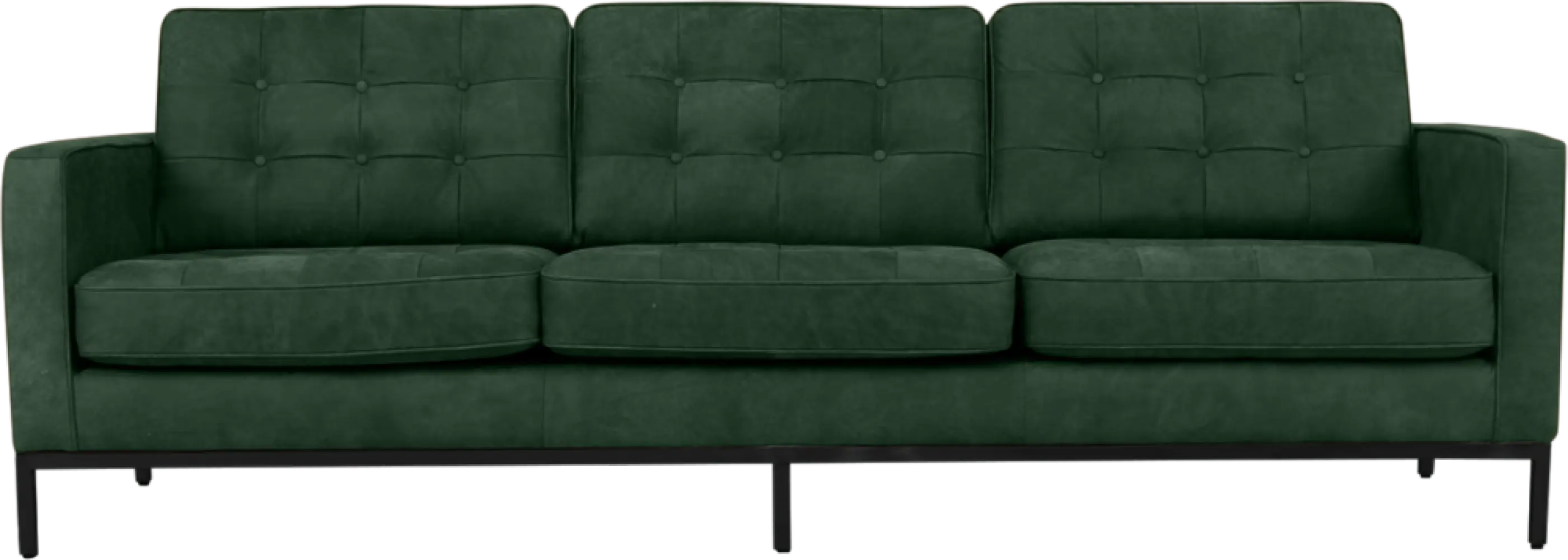 Italo Drie Zits Forest Green Velvet
