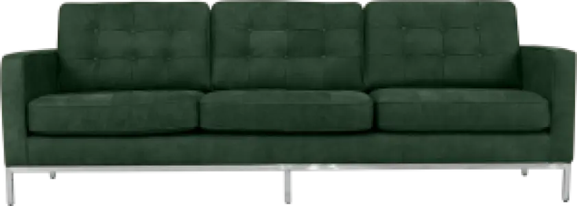 Italo Drie Zits Forest Green Velvet