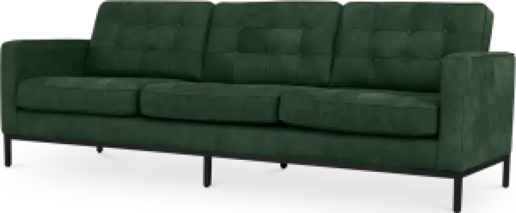 Italo Drie Zits Forest Green Velvet