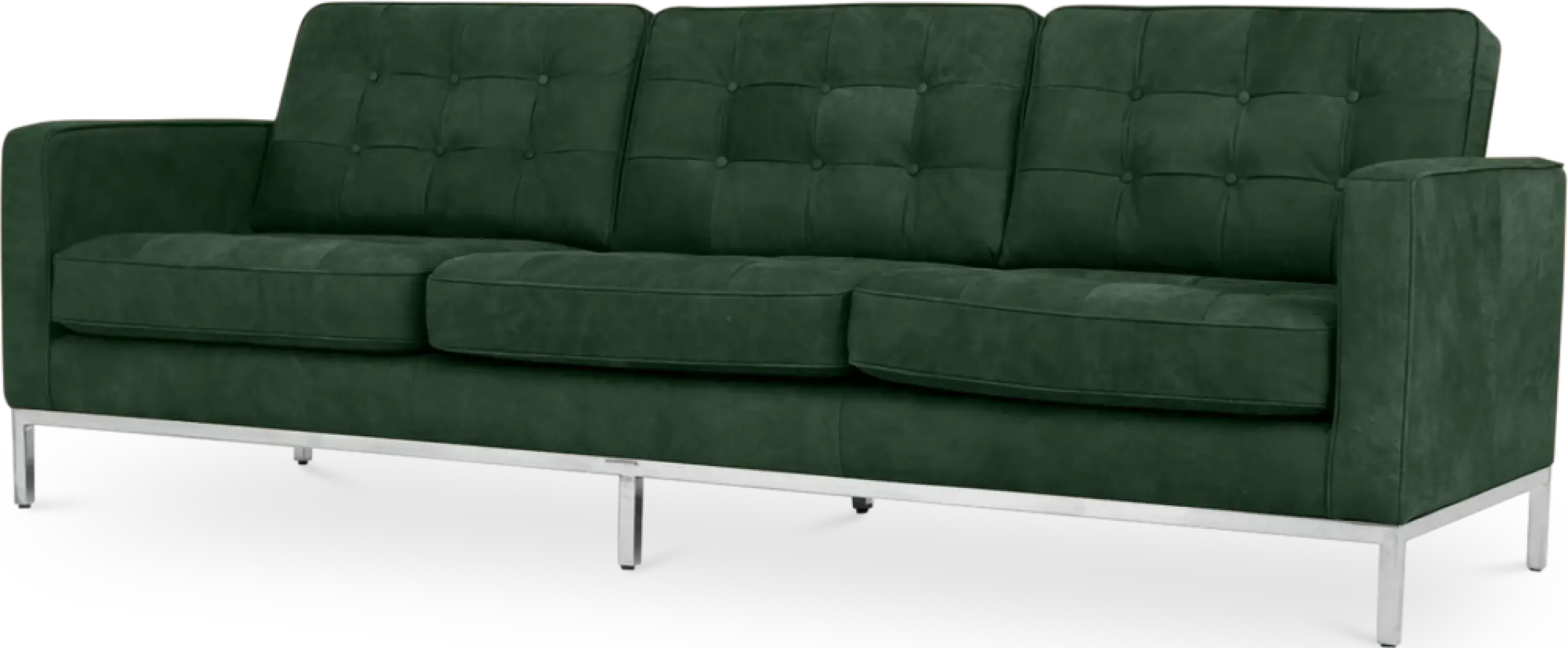 Italo Drie Zits Forest Green Velvet
