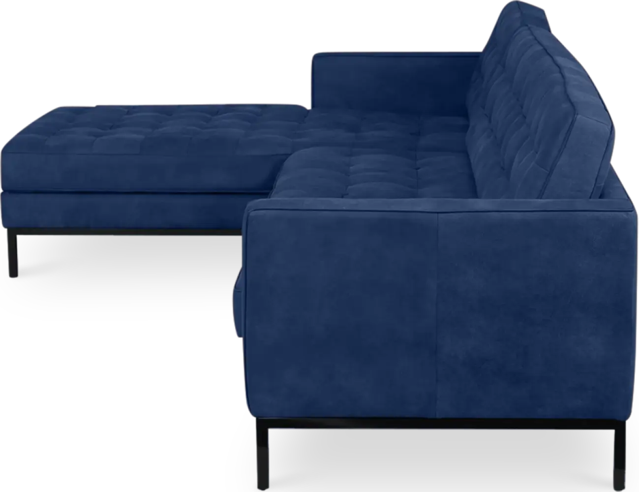 Italo Hoekbank Kings Blue Velvet (Hoek Rechts)
