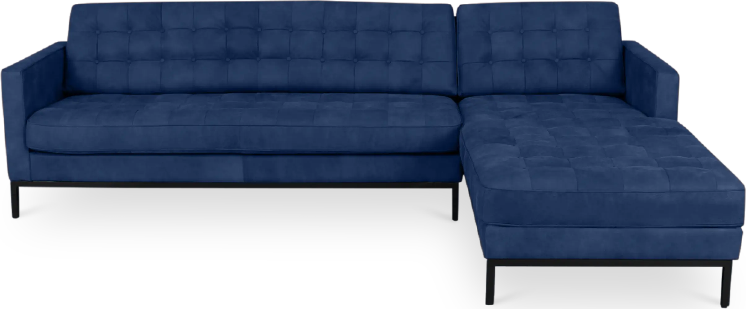 Italo Hoekbank Kings Blue Velvet (Hoek Links)