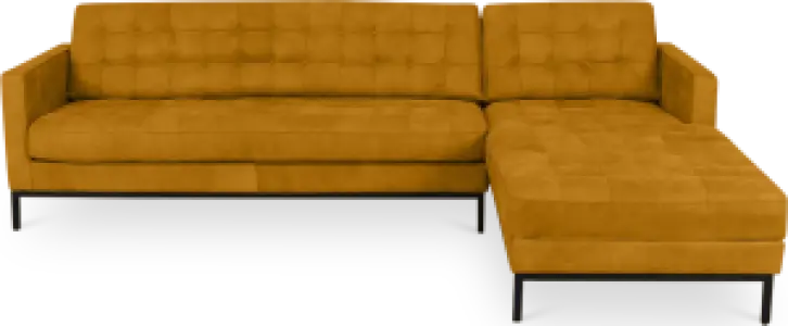 Italo Hoekbank Okergold Velvet (Hoek Links)