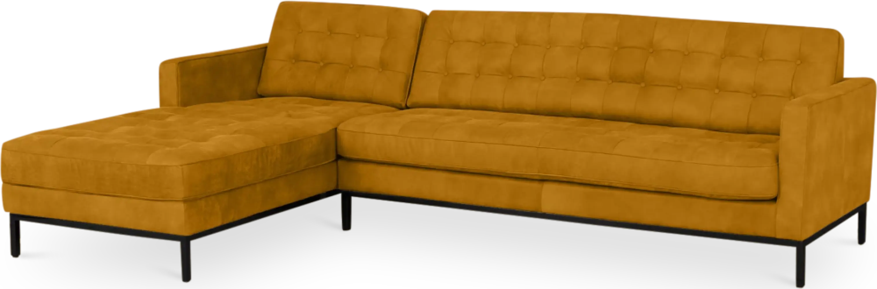 Italo Hoekbank Okergold Velvet (Hoek Rechts)