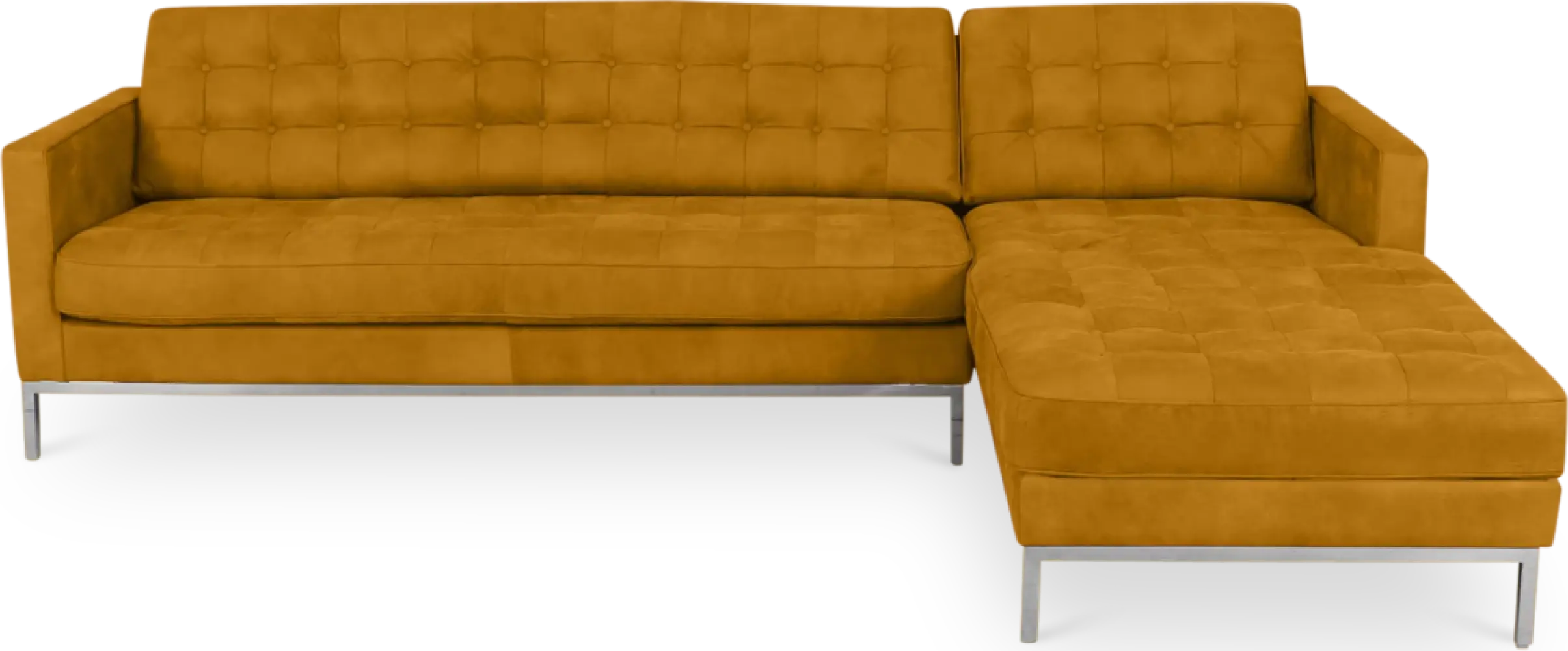 Italo Hoekbank Okergold Velvet (Hoek Links)