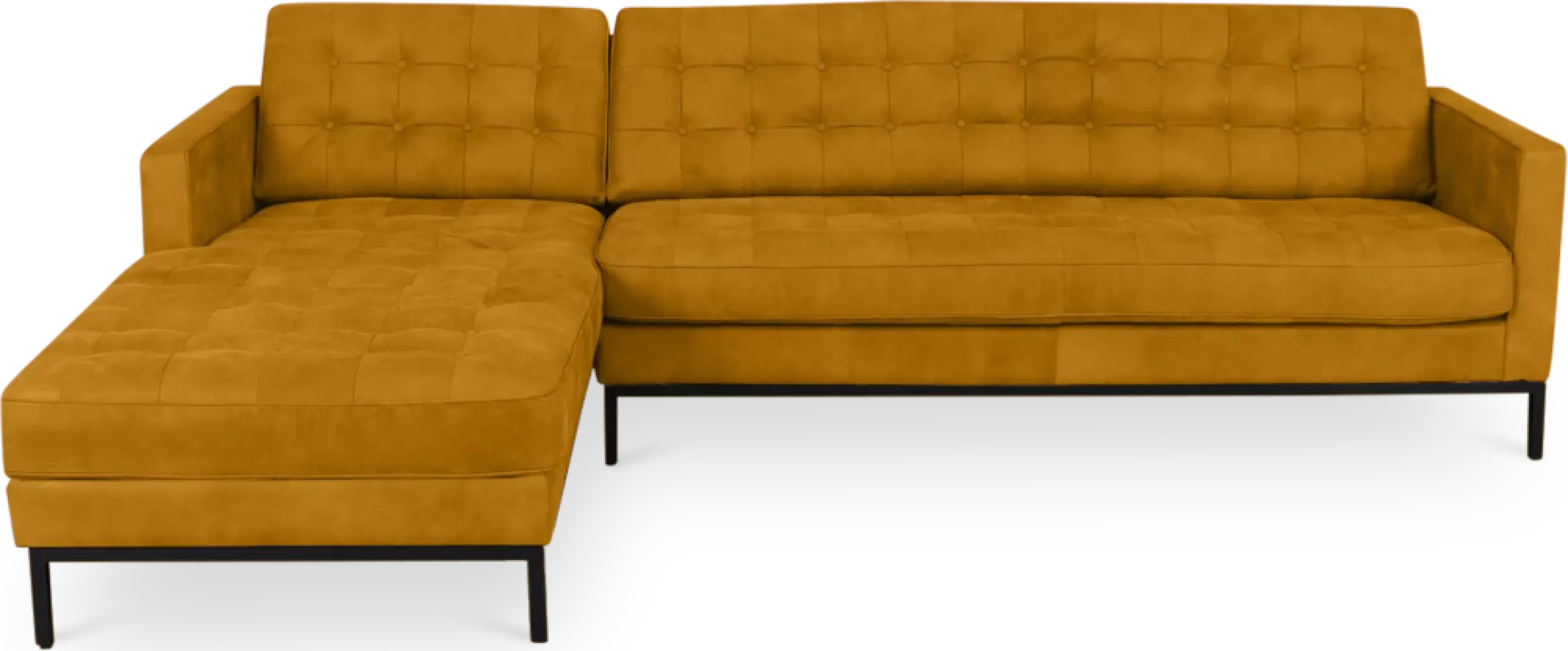 Italo Hoekbank Okergold Velvet (Hoek Rechts)