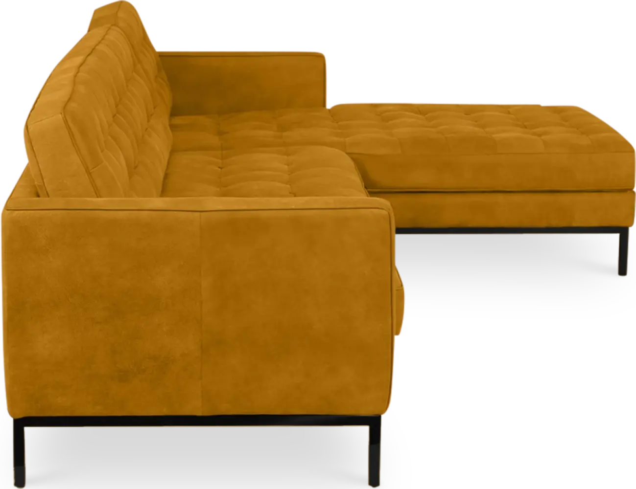 Italo Hoekbank Okergold Velvet (Hoek Links)