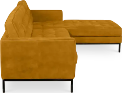 Italo Hoekbank Okergold Velvet (Hoek Links)