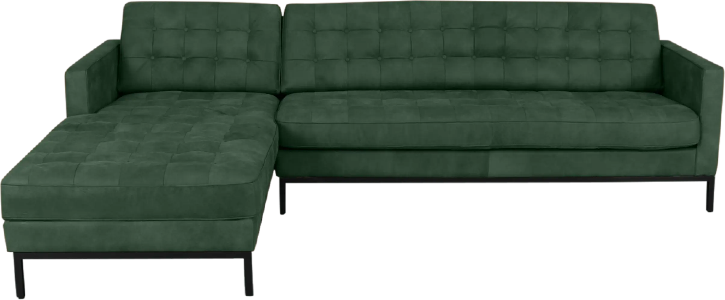 Italo Hoekbank Forest Green Velvet (Hoek Rechts)