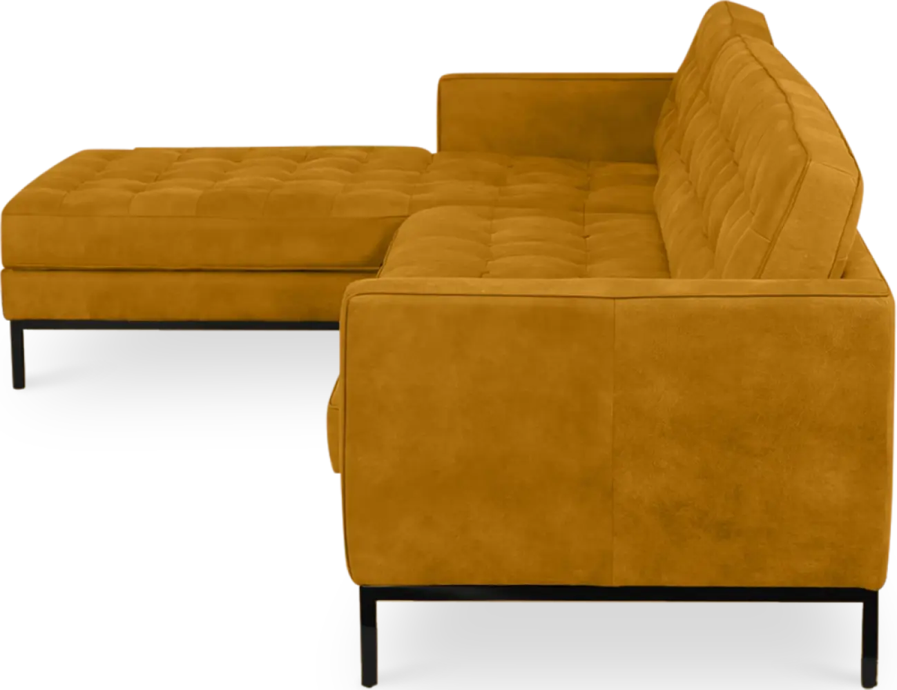 Italo Hoekbank Okergold Velvet (Hoek Rechts)