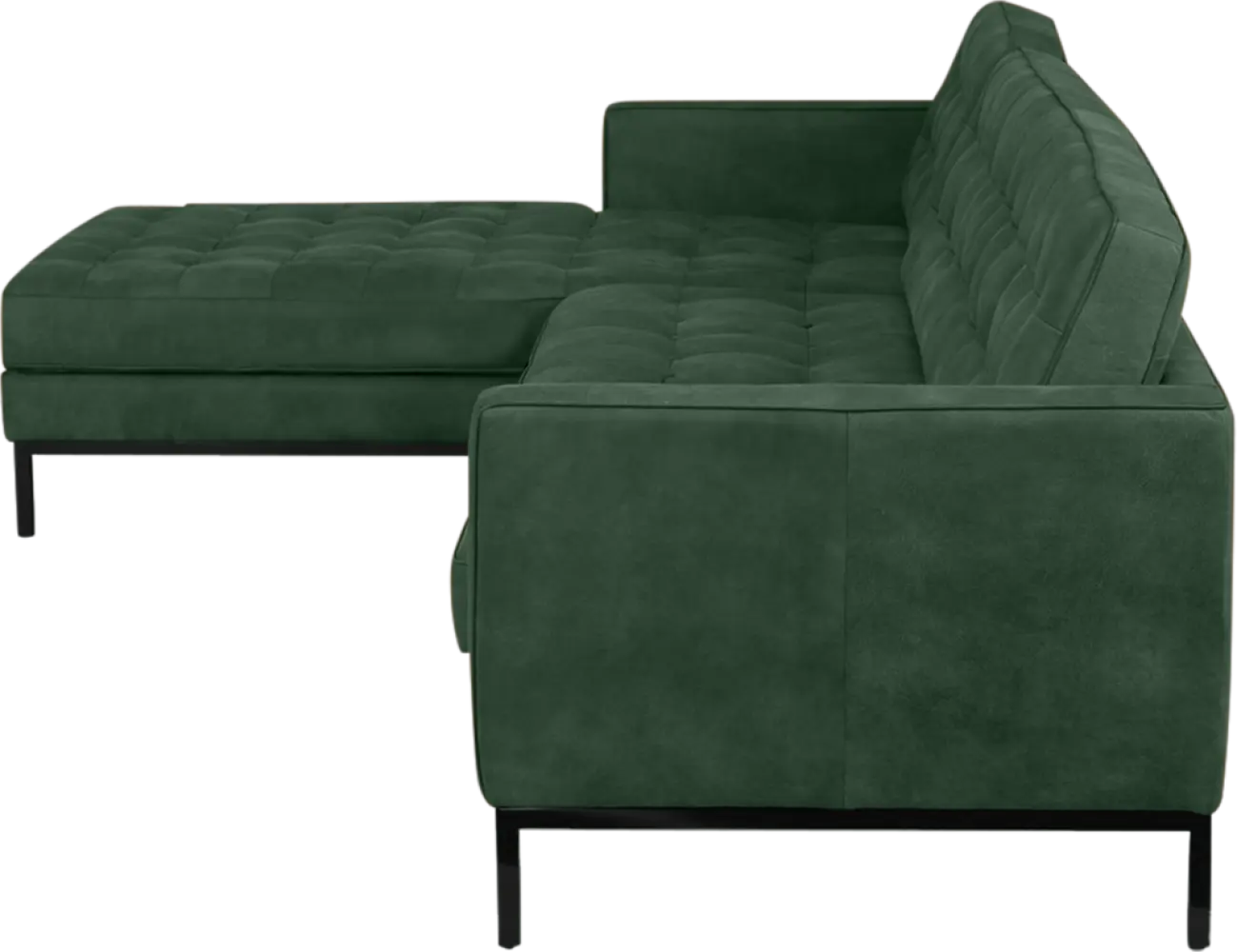 Italo Hoekbank Forest Green Velvet (Hoek Rechts)