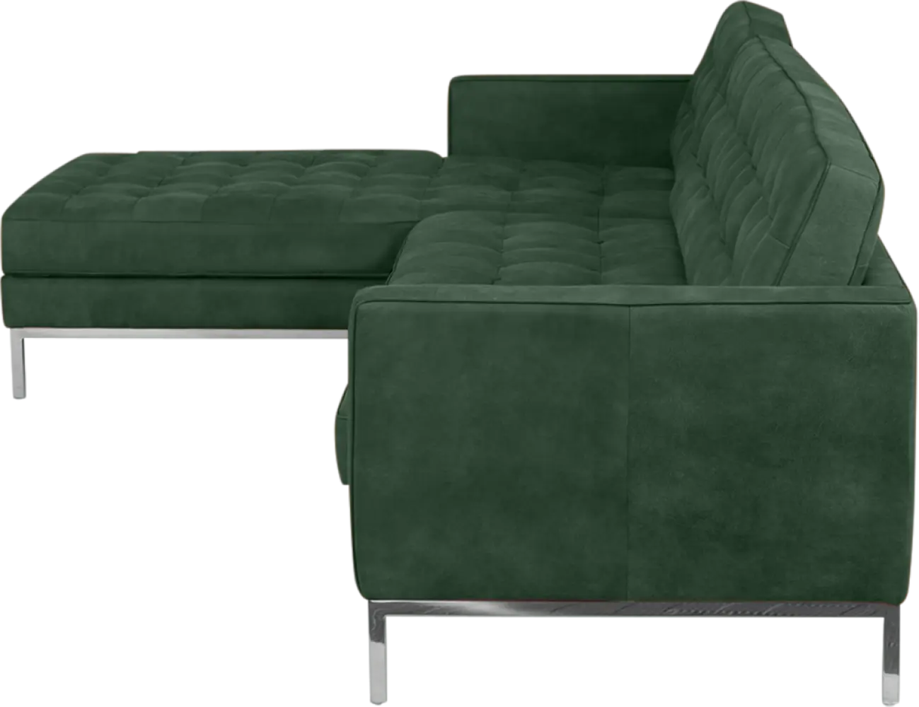 Italo Hoekbank Forest Green Velvet (Hoek Rechts)