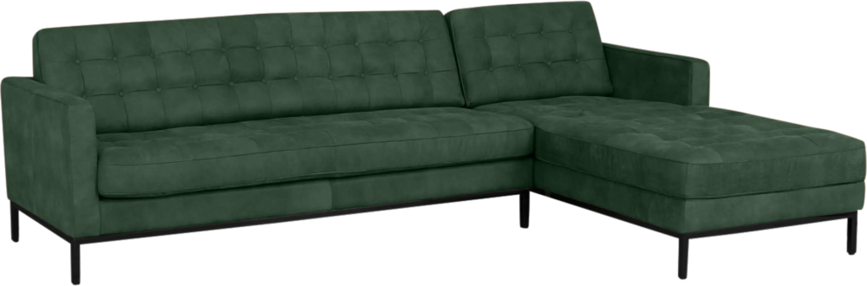 Italo Hoekbank Forest Green Velvet (Hoek Links)