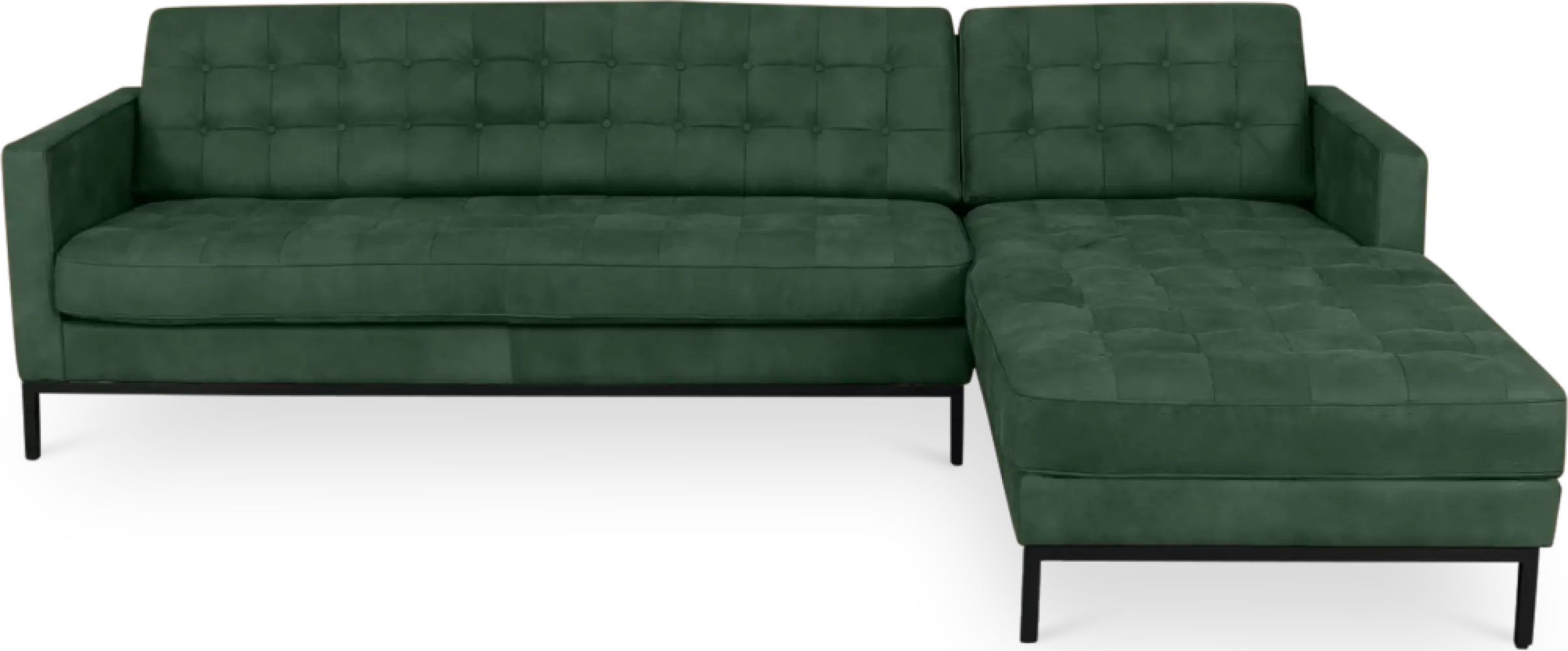 Italo Hoekbank Forest Green Velvet (Hoek Links)