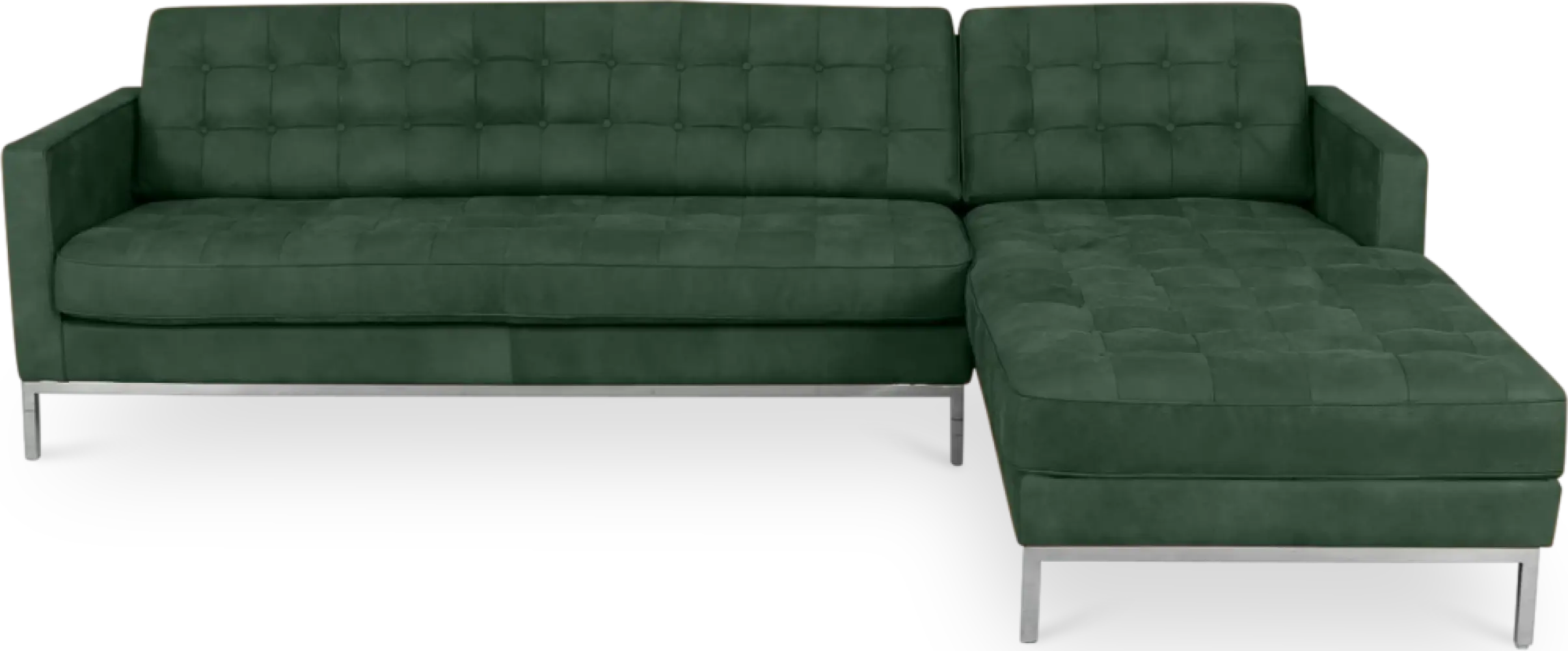 Italo Hoekbank Forest Green Velvet (Hoek Links)