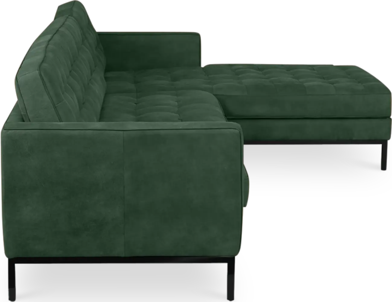 Italo Hoekbank Forest Green Velvet (Hoek Links)