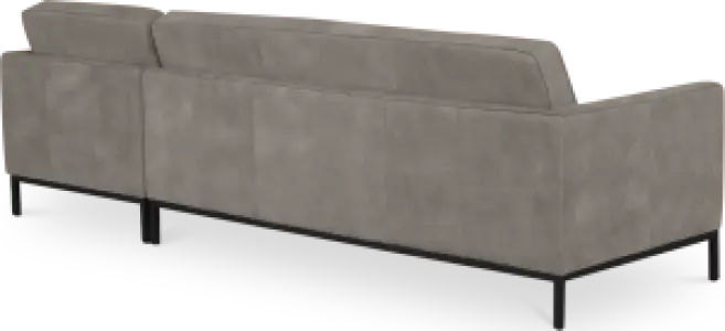 Italo Hoekbank Elegant Silver Grey Velvet (Hoek Links)