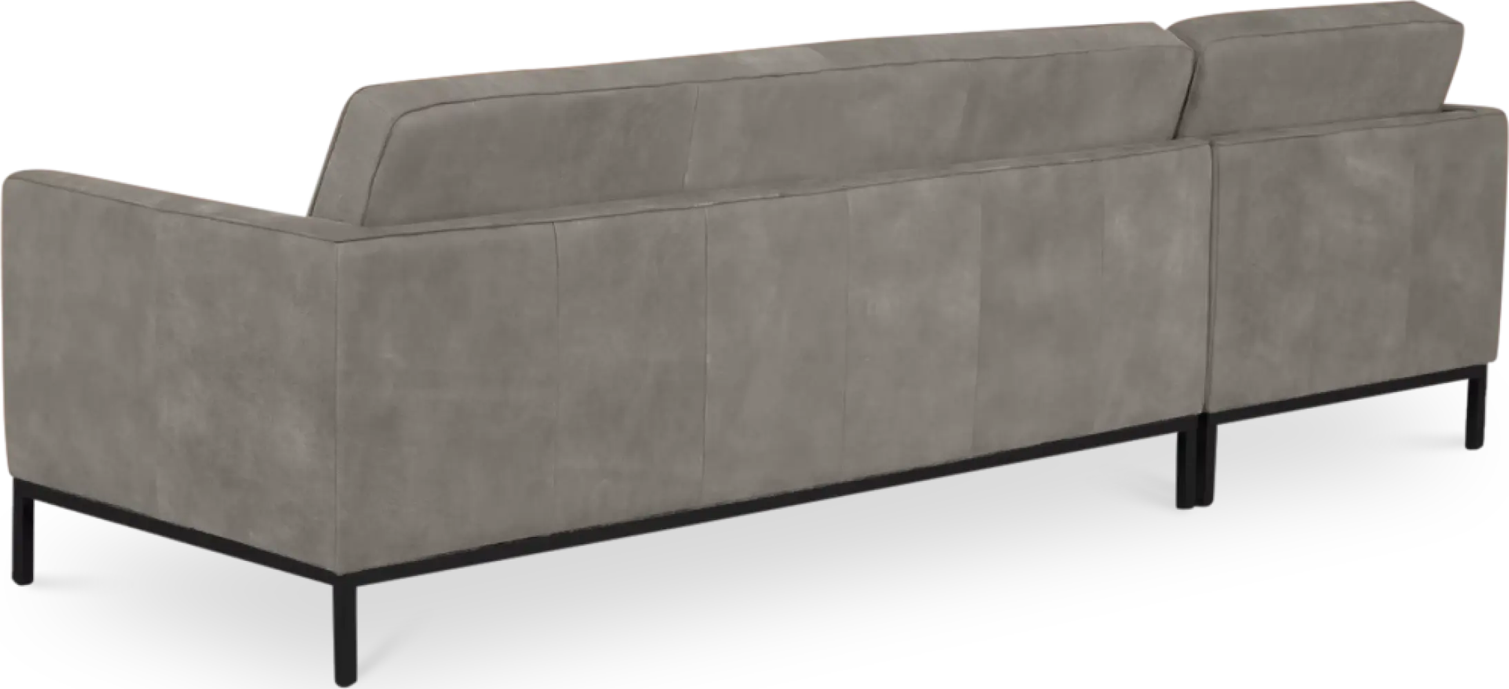 Italo Hoekbank Elegant Silver Grey Velvet (Hoek Rechts)